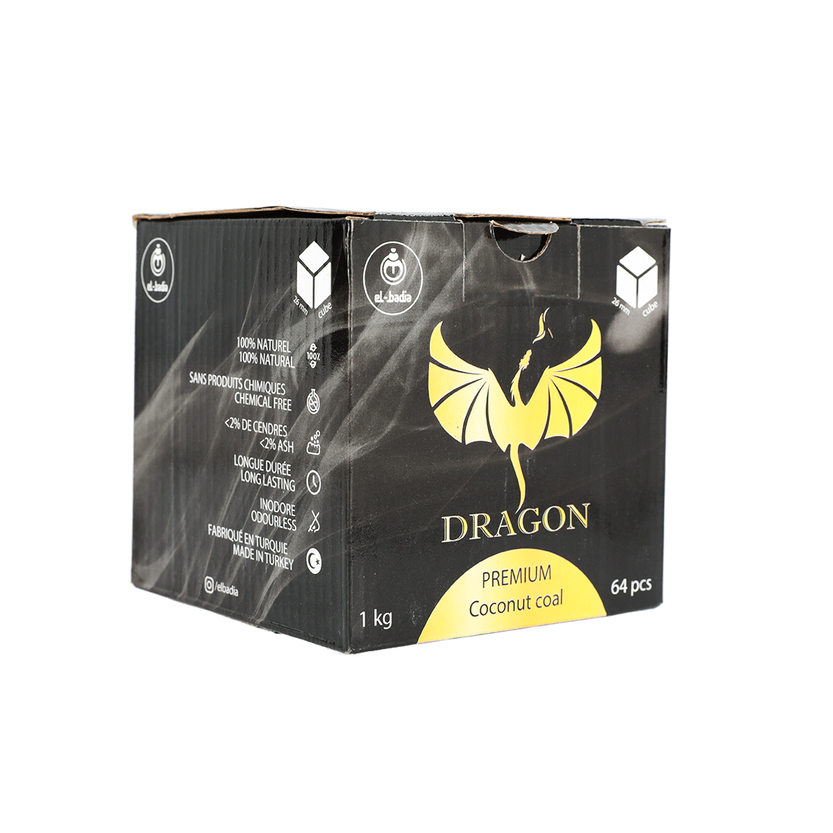 فحم DRAGON CUBES 26mm 1كجم