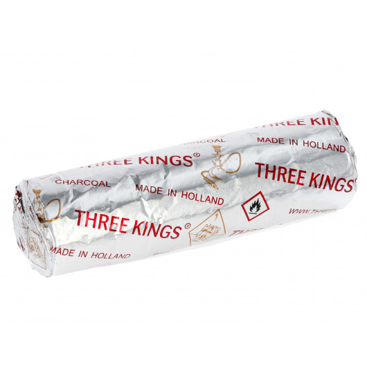 Угли THREE KINGS 33мм рулон 10 штук	