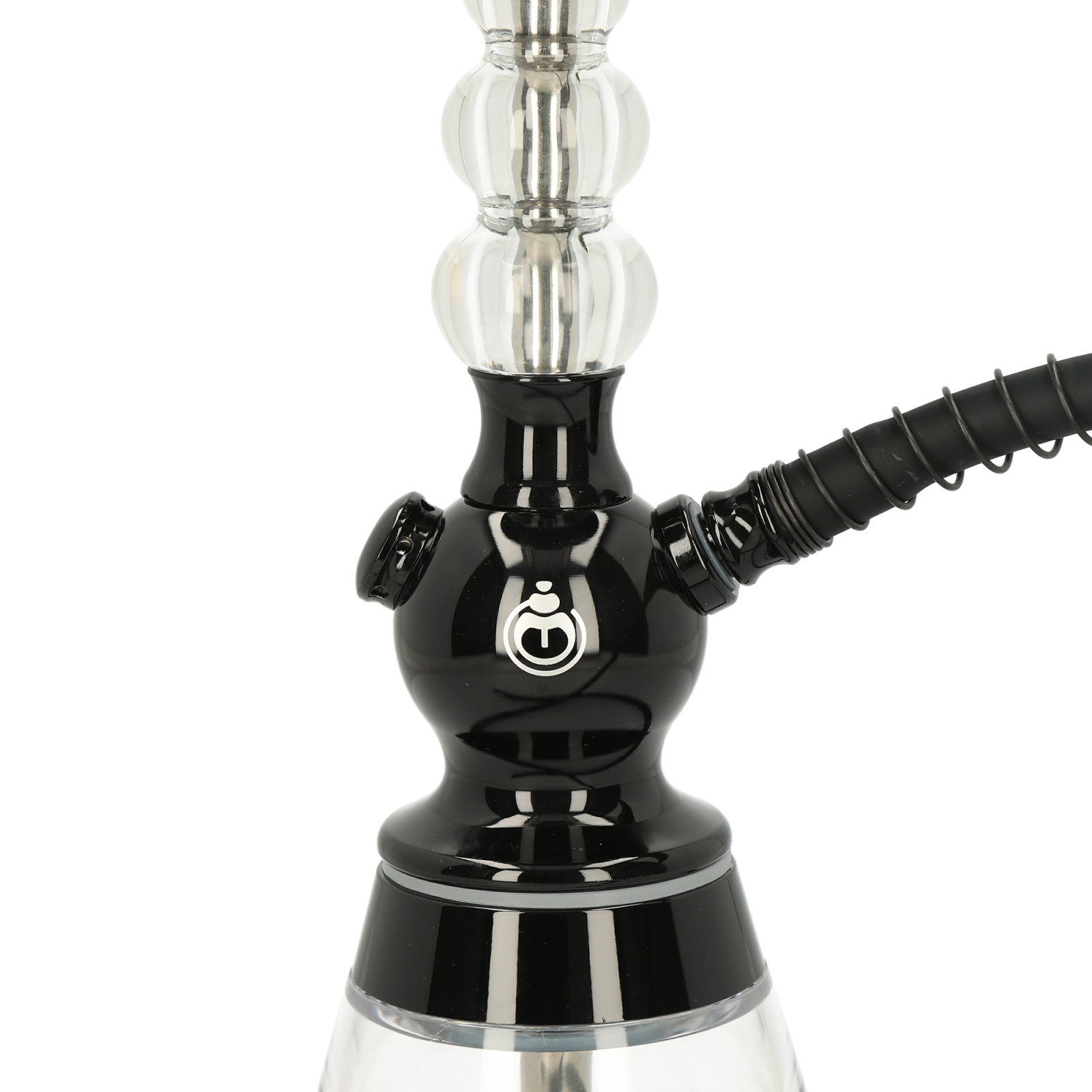 Chicha EL-BADIA CELESTE 45cm - Vase Acrylique, Foyer Phunnel, Tuyau Silicone - Design Iconique, 10 Couleurs Au Choix