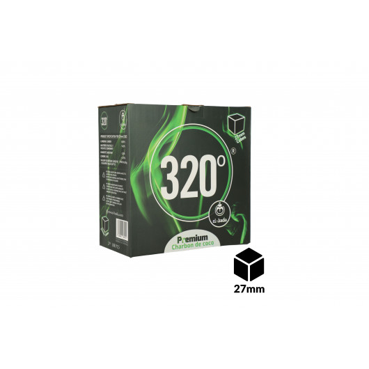 El-Badia 320° 27mm coal CUBES 2Kg