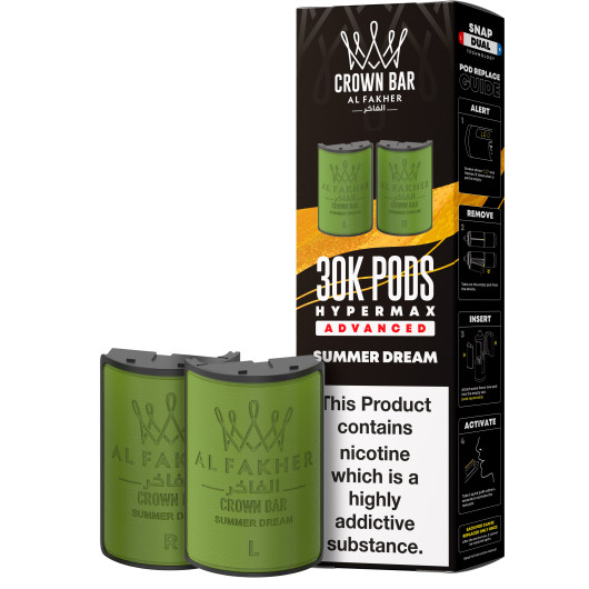 Pods Al Fakher Hyper Max Advanced 30K, 2 × 10 мл, 6 мг/мл
