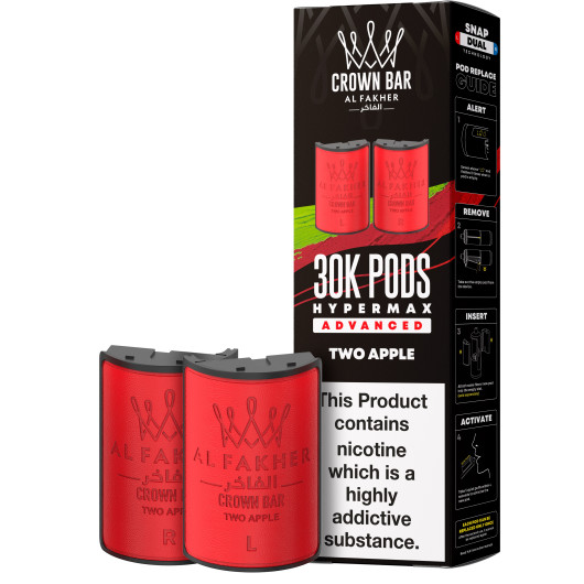 Pods Al Fakher Hyper Max Advanced 30K, 2 × 10 мл, 6 мг/мл