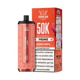 Puff Al Fakher Hypermax Prime 50K Crown Bar Cherry Fiesta