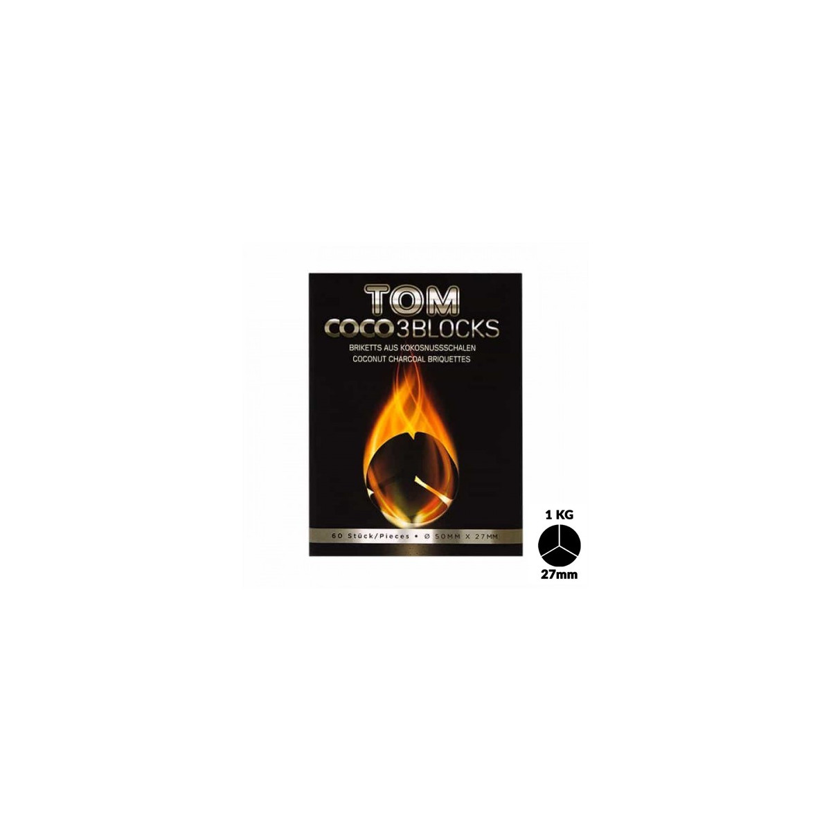 톰 코코차 실버 숯 1KG - 3블록 (TOM COCOCHA SILVER)