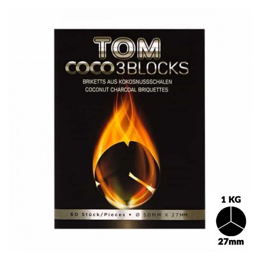 Cărbuni TOM COCOCHA SILVER 1KG - 3 blocuri