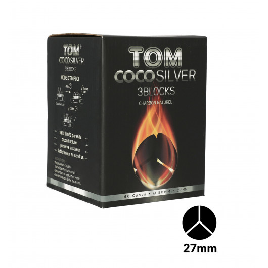 فحم TOM COCOCHA SILVER 1 كغ - 3 مكعبات