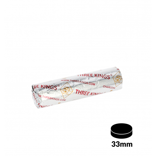 Charbons THREE KINGS 33mm rouleau de 10 